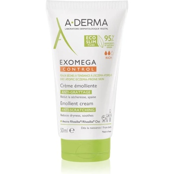 A-DERMA Exomega Control Emollient Cream крем за тяло за много суха чуствителна и атопична кожа 50ml