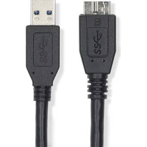 Nedis CCGL61500BK05 Кабел USB3.2 - micro-B (micro B), 5 Gbps, 0, 5 m, (USB3.1, USB3.0, USB2.0) (CCGL61500BK05)