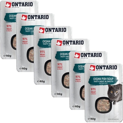 ONTARIO Cat супа от океанска риба 6 x 40 г