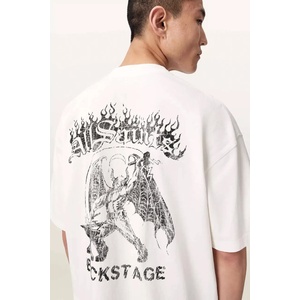 AllSaints уголемена тениска мъжка от памук REPEAT (M011PF)
