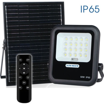 VIVALUX LED прожектор със соларен панел HECTOR SOLAR LED ∙ 50W ∙ 6400K ∙ IP65 | Соларно външно осветление Vivalux (VIV004891)