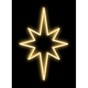 DecoLED LED svetelná hviezda na vrchol stromu 60 x 90 cm teplo biela