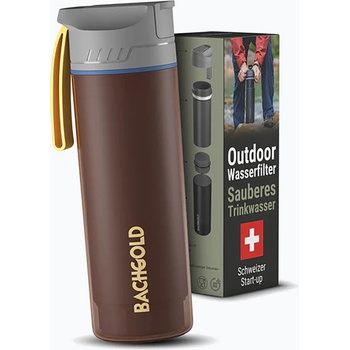 Bachgold Туристическа бутилка с филтър Bachgold Selfpress Waterfilter 500 ml red