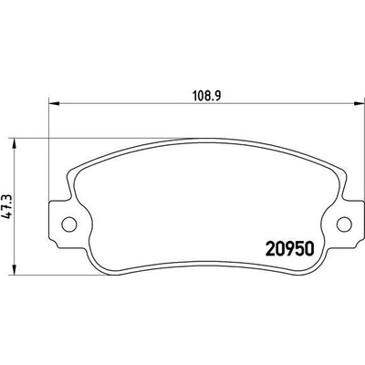 Sada brzdových platničiek kotúčovej brzdy BREMBO P 23 021