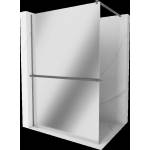 Mexen Kioto+ душ кабина със стена и рафт Walk-in 120 x 200 см, огледало, метална рамка - 800-120-121-95-50 (800-120-121-95-50)