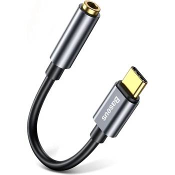 Baseus USB-C Male + 3.5mm Female Adapter L54 - активен адаптер USB-C към 3.5 мм аудио изход за устройства с USB-C порт (черен)