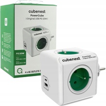 Cubenest PowerCube Original USB A+C PD 20 W zelená