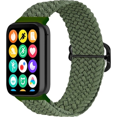 Xiaomi Pletený náhradný náramok pre Smart Band 8 PRO, 9 PRO a Redmi Watch 4 Army-zelená MBSCZ-MB166