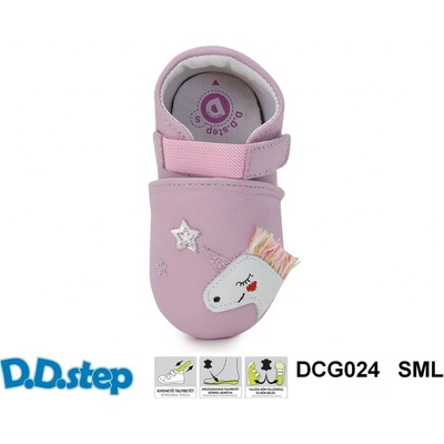 D.D.Step kožené capačky K1596 unicorn mauve