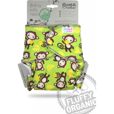 Petit Lulu-Kalhotková plena Fluffy Organic PAT Monkey Business