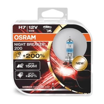 Крушка OSRAM H7, 12V, 55W, 3700К, 1500lm, 2 броя