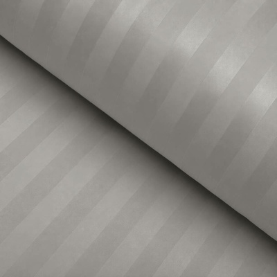Damašek Atlas Gradl hnědošedý - proužky 2 cm DM-019 - metráž šířka 150 cm