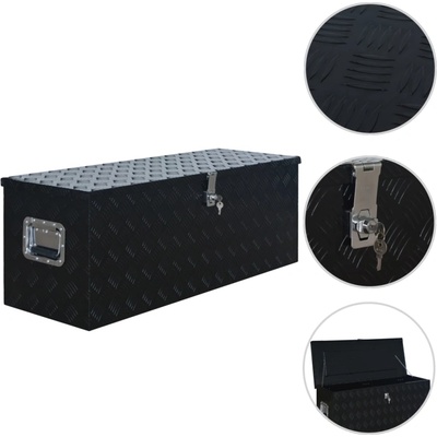 HABA Алуминиева кутия, 1085x370x400 см, черна (V144846)