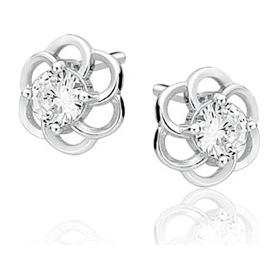 Lunica Květinové stříbrné náušnice 0163