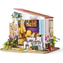 Ostatné stavebnice ROBOTIME miniaturní domeček - Veranda miniatura LED DIY 1:24