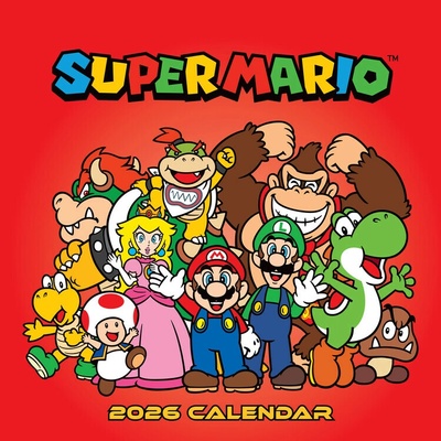 Oficiální nástěnný Nintendo Super Mario SQ 30,5 x 30,5|61 cm 2026