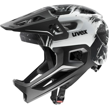 uvex Детска full Face каска Uvex Kid's React Jr. Fullface Bike helmet - Black / White Matt - размер 52-56 cm (851-1959-0111)