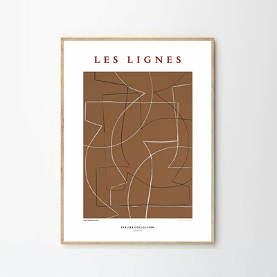 Moikka Plagát Les Lignes by Berit Mogensen Lopez 50x70