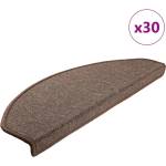 vidaXL Изтривалки за стълби, 30 бр. , 65x24x4 см, кафеенокафяви, полукръгли, големи (3365753)