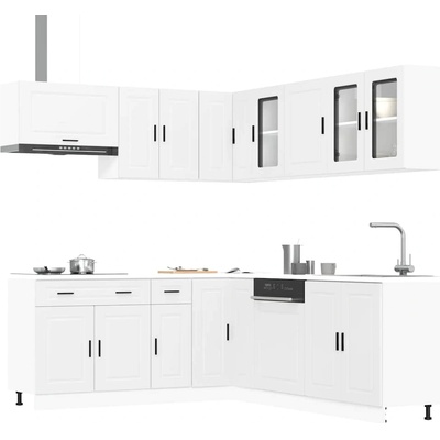 vidaXL Комплект кухненски шкафове от 11 части Porto, инженерно дърво (3314931)