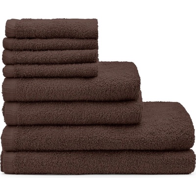 Catherine Lansfield Кафяви бързосъхнещи /от тери памучни хавлии и кърпи за баня в комплект 8 бр. Quick Dry - Catherine Lansfield (TW/56250/W/BALE8/CHO)