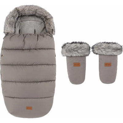 Petite&Mars Set zimní Comfy 4v1 Furry Mocha Mousse