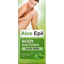 Aloe Epil, depilačné voskové pásiky na telo s Aloe vera, 16 ks