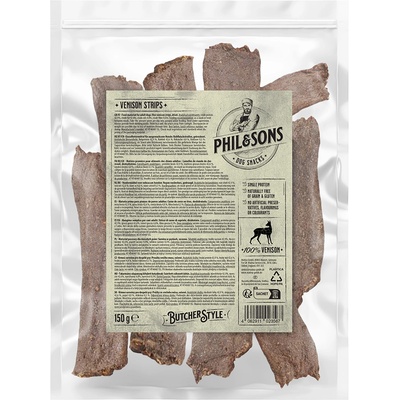 Phil & Sons 150г Phil & Sons лентички от сърнешко месо - лакомство за кучета
