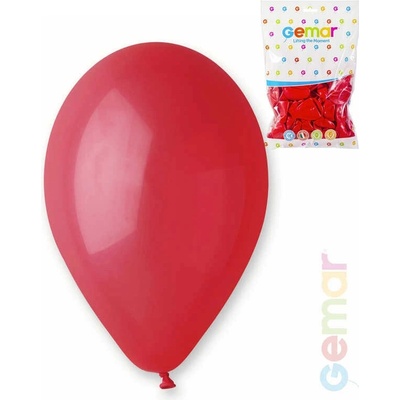Pastelový latexový balónik Gemar červený 26 cm