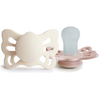 Frigg dudlík silikon 2ks anatomický Butterfly Cream/Blush
