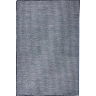 vidaXL Градински плоскотъкан килим, 120x170 см, син (340795)