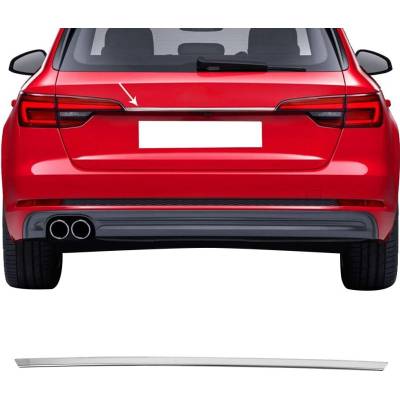 Omtec Nerez leštená lišta nad ŠPZ Audi A4 2016+ sedan