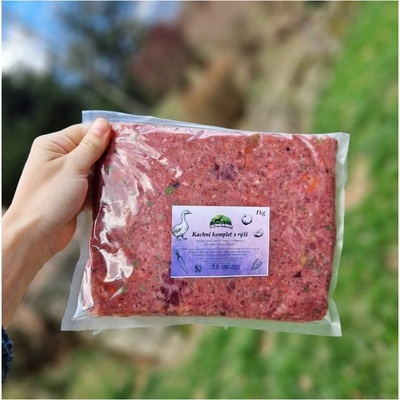 U Dvou krkoviček BARF Kachní komplet s rýží 0,5 kg