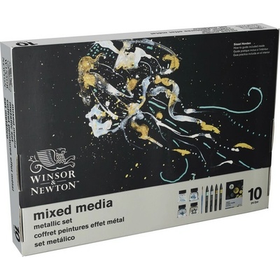 Kreativní sada WINSOR & NEWTON Mixed Media Metallic, 10 ks