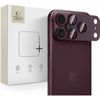 Tech-Protect CamFull Fit+, sklíčko pro čočku fotoaparátu, iPhone 18 Pro Max, vínové – Hledejceny.cz