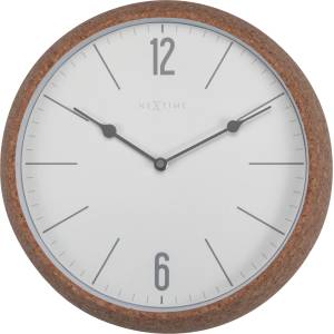 NeXtime Стенен часовник Cork бял (3509WI)
