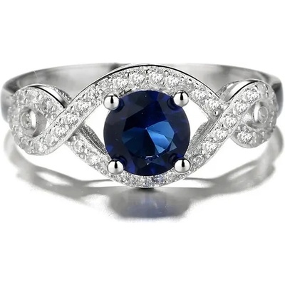 Majya Stříbrný safírový prsten LUISA 10034 7