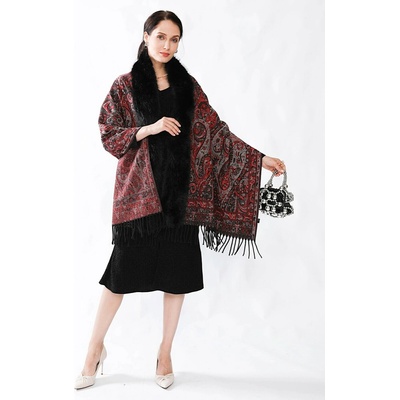 Classic Scarf dámská černo červená šála