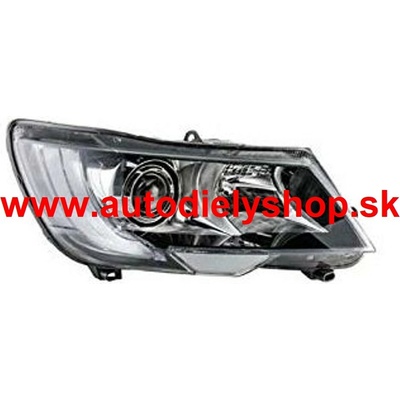Škoda SUPERB II 5/2013- predné svetlo H7+H15 el.s motorčekom pravé ORIGINÁL