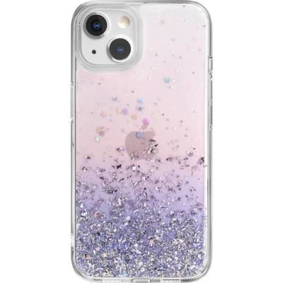 SwitchEasy Starfield Case - дизайнерски хибриден удароустойчив кейс за iPhone 13 (лилав)