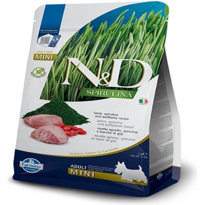 N&D Spirulina Mini Adult Lamb гранули за кучета с агне - 2кг
