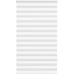 vidaXL Зеброва щора бял 135x200 см Ширина на плата 130, 9 см полиестер (4014788)