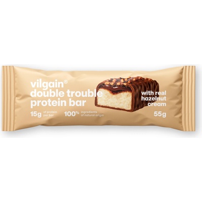 Vilgain Double Trouble протеинов бар - Лешников крем с млечен шоколад