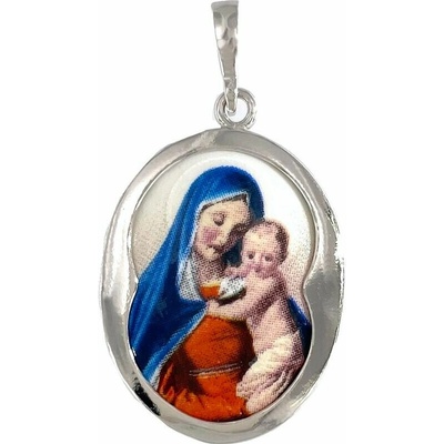 Infinitysilver Přívěsek madonka s Ježíškem 446759012