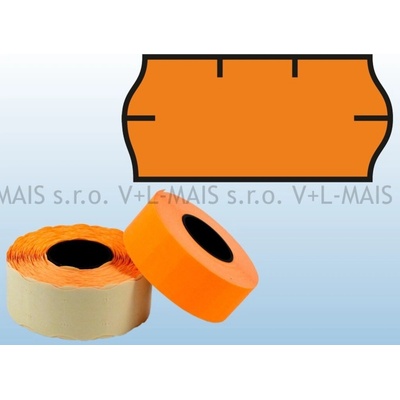 Cenové etikety 26x12mm, oranžové CONTACT
