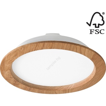 LAMKUR Led Лампа за окачен таван woody spot led/23, 5w/230v 4000k дъб ø 23, 5 см (la51826)