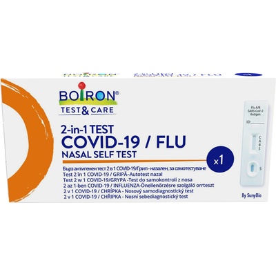 Boiron Test&Care 2-in-1 COVID-19/FLU nosový samodiagnostický test 1 ks