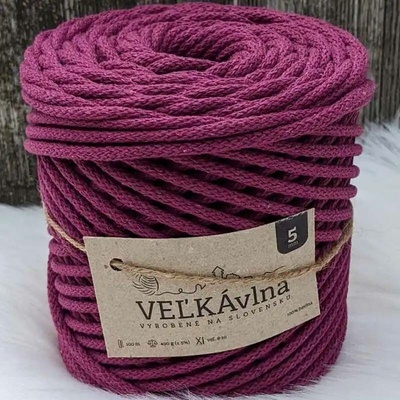 Velká vlna Špagát 5mm Fuchsie