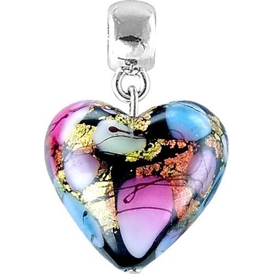 Lampglas prívesok Crazy Love s zlatom v perle Lampglas S21