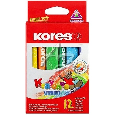 Kores Voskovky Krayones jumbo trojhranné 12 kusů, Kores Kores